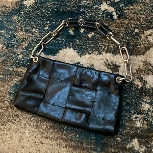 Pollini black leather bag small